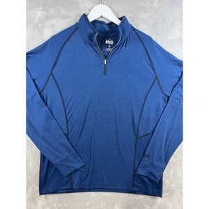 REI Coop Sweater Mens XL Blue Base Layer Pullover Stretch‎ Outdoors Hiking Shirt